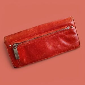 Hobo red leather wallet